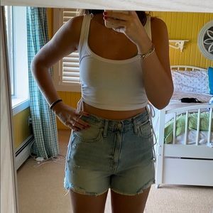 NWOT ZARA TIE SIDE WHITE TANK